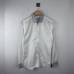 Etro Men White Button Down Shirt Size 38
